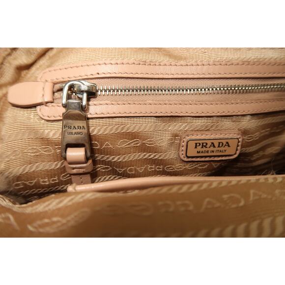 Prada Milano Diagramme Leather Logo Accent Zip-Around Backpack Pink - Picture 14 of 16